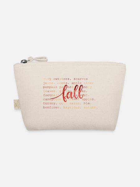 Herbst Vibes Kalligraphie Autumn Vibes Calligraphy - Bio-Täschchen - Natur - Vorne