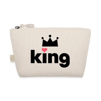 Valentinstag King Queen passendes Paar Partnerlook - Bio-Täschchen - Natur - Vorne