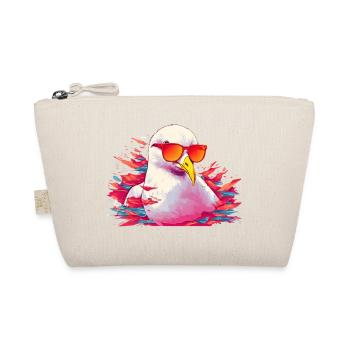 Pink seagull with sunglasses - Organic Pouch - nature - Front