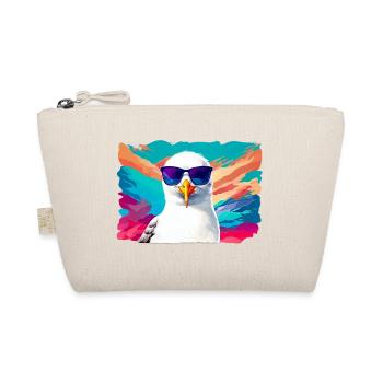 Funny seagull with sunglasses - Organic Pouch - nature - Front