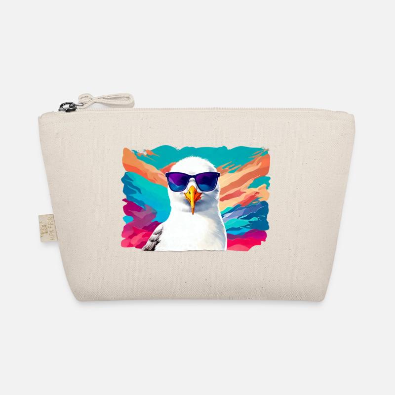 Lustige Möwe mit Sonnenbrille Bio-Täschchen