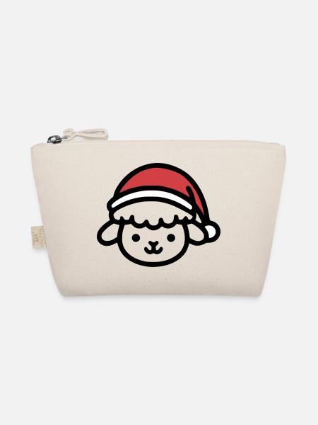 Christmas Cute Sheep - Organic Pouch - nature - Front