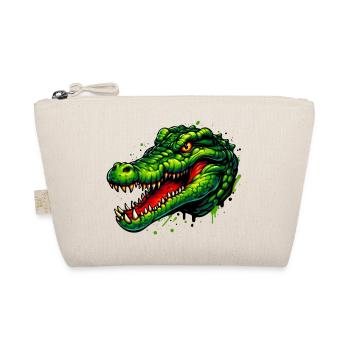 Alligator Crocodile - Organic Pouch - nature - Front