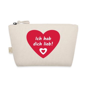Ich hab dich Lieb Herz - Bio-Täschchen - Natur - Vorne