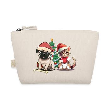 Pets Santa Santa Christmas Dog Cat - Organic Pouch - nature - Front