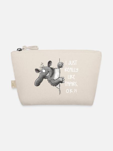 Drolliges Tapir I Tapir Spruch Cartoon - Bio-Täschchen - Natur