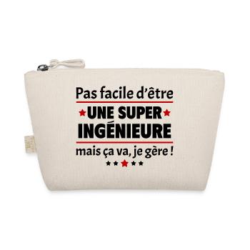 Pas facile d'être une super ingénieure,cadeau noël - Trousse biologique - nature - Devant