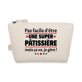 Pas facile d'être une super pâtissière,cadeau noël - Trousse biologique - nature - Devant