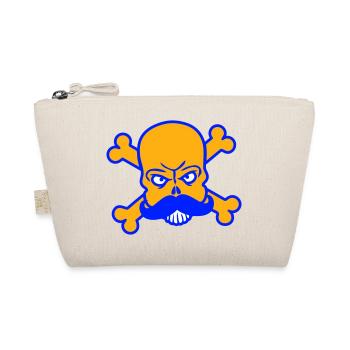 Mr Sir Mr Beard Skull Skull Bone Skeleton - Organic Pouch - nature - Front
