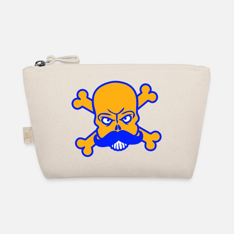 Mr Sir Herr Bart Totenkopf Schädel Knochen Skelett Bio-Täschchen