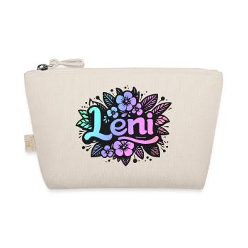 Nom LENI Motif floral - Trousse biologique - nature - Devant