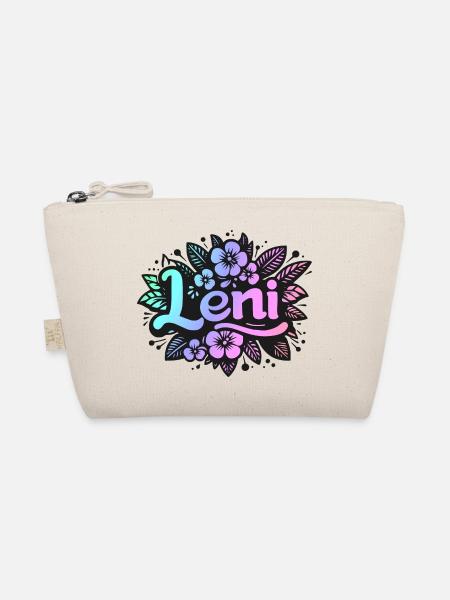 Name LENI Floral Motif - Organic Pouch - nature - Front