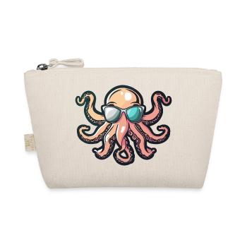 Oktopus Comic Cool - Bio-Täschchen - Natur - Vorne