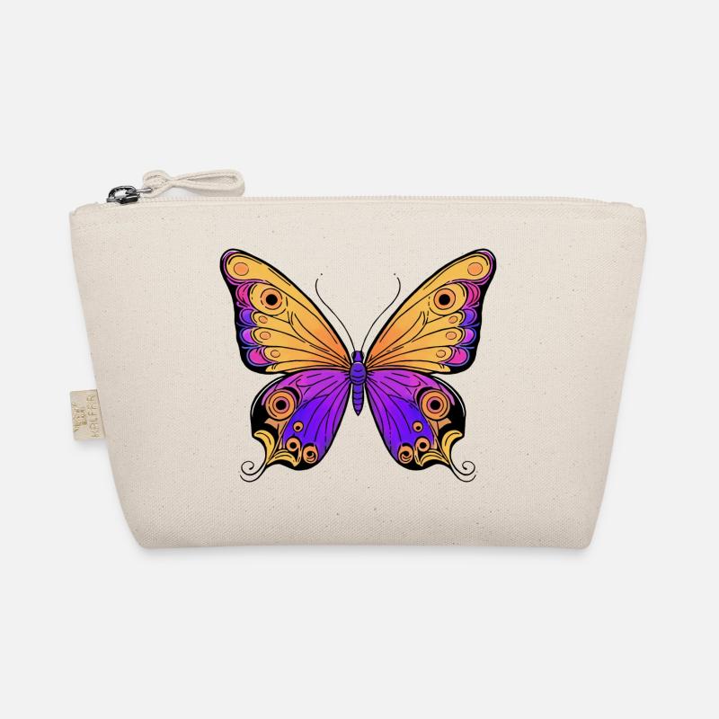 Multicolored Butterfly Organic Pouch