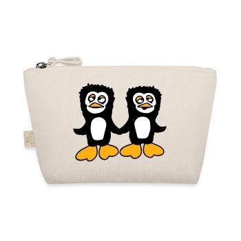 Penguins Équipe 2 Amis Fatigué Confus Se tenant la main - Trousse biologique - nature - Devant