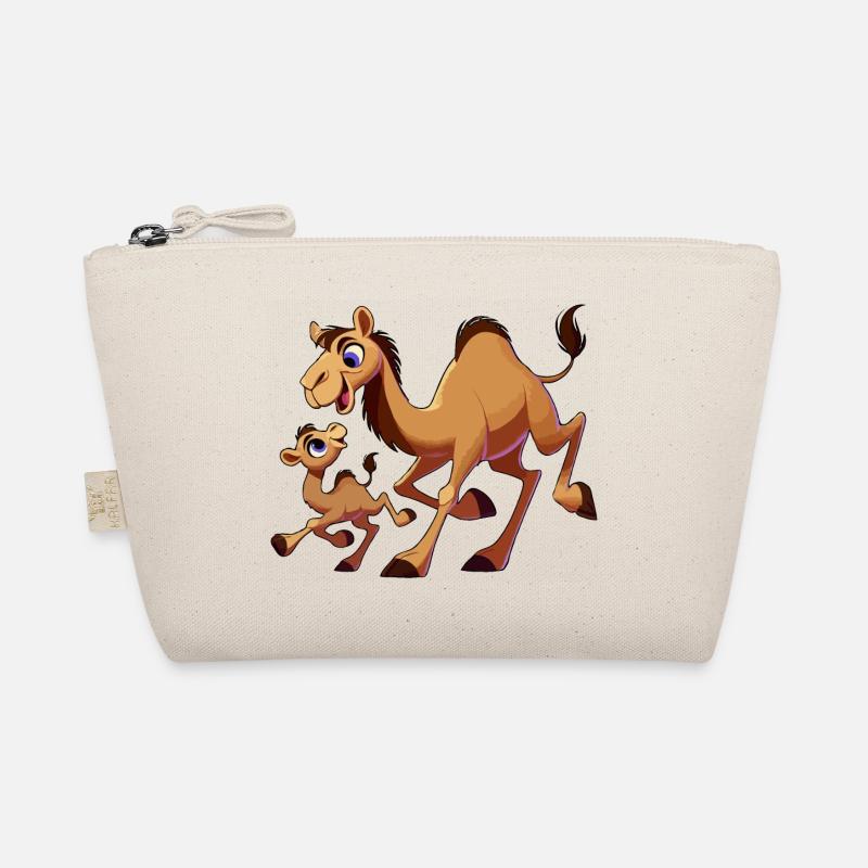 Kamelmutter mit herumtollendem Kind Bio-Täschchen