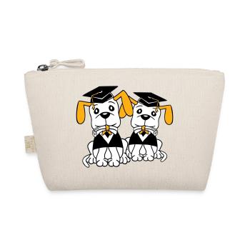 Hunde Schulabschluss Zeugnis Gymnasium College Abi - Bio-Täschchen - Natur - Vorne