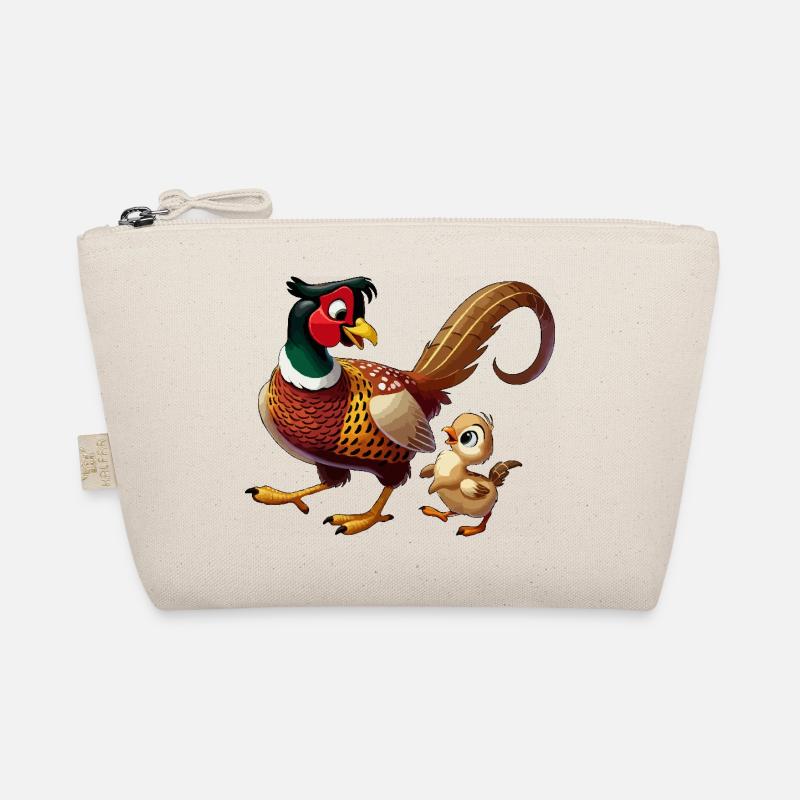 Fasanenmännchen mit Kind Bio-Täschchen