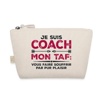 Ich bin Trainer, Humor Geschenk Sporttrainer - Bio-Täschchen - Natur - Vorne