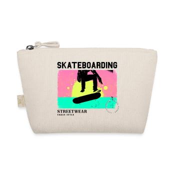 Skateboarding Skate Skater Skateboard Sk8 Vintage - Bio-Täschchen - Natur - Vorne