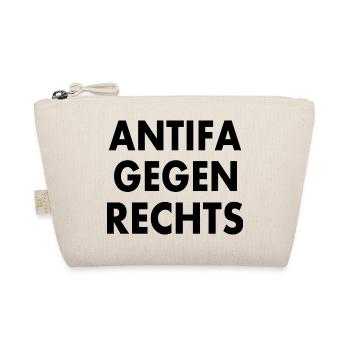 Antifa gegen rechts - Bio-Täschchen - Natur - Vorne