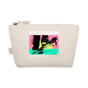 Skateboarding Skate Skater Skateboard Sk8 Vintage - Bio-Täschchen - Natur - Vorne