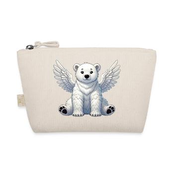 Cute Polar Bear Angel Cartoon Animal Illustration - Organic Pouch - nature - Front