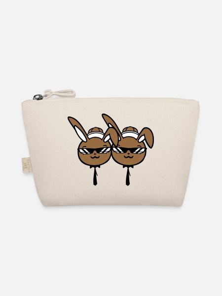 2 Sunglasses Bunnies Friends Team Crew Pair Two - Organic Pouch - nature - Front