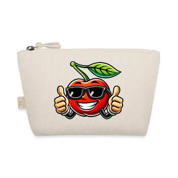 Cool cherry with sunglasses - Organic Pouch - nature - Front