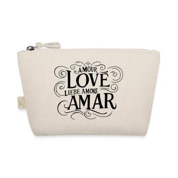 Love Amour Liebe - Universal Love Languages - Organic Pouch - nature - Front
