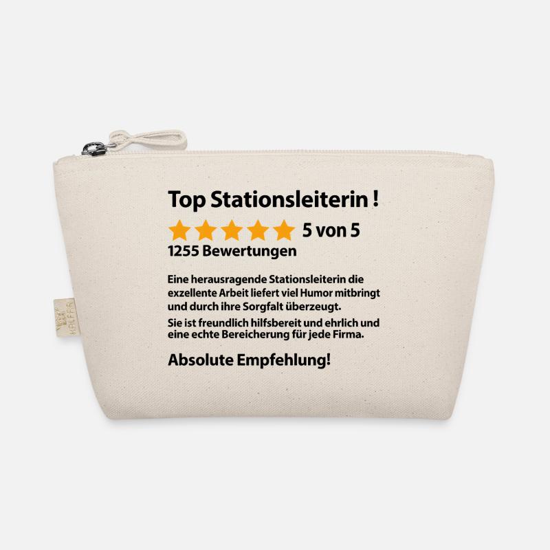 Stationsleiterin Stationsleitung Lustig Abschied - Bio-Täschchen - Natur
