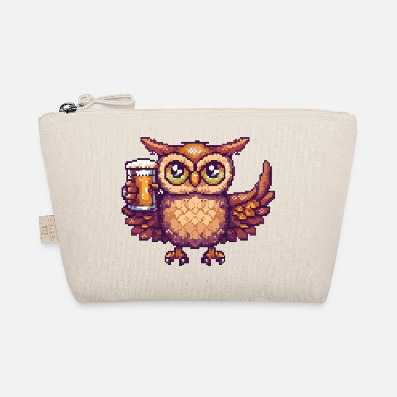 Eule Pixel Bier Bio-Täschchen