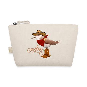 Kiwi Bird in Cowboy Style with Boots and Hat - Organic Pouch - nature - Front