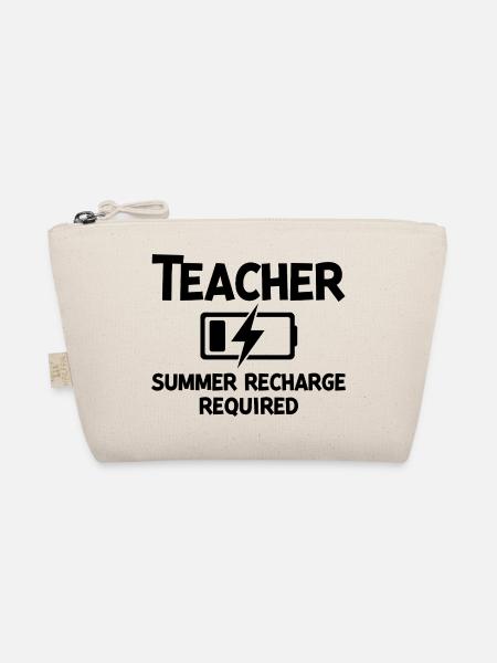 Teacher Summer Recharge Required - Organic Pouch - nature - Front