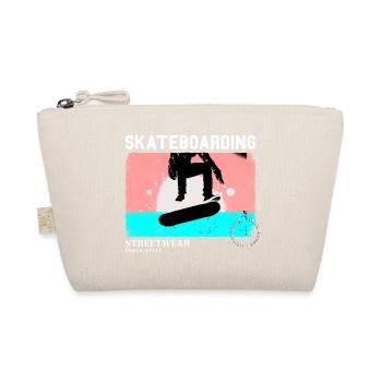 Skateboarding Skate Skater Skateboard Sk8 Vintage - Bio-Täschchen - Natur - Vorne