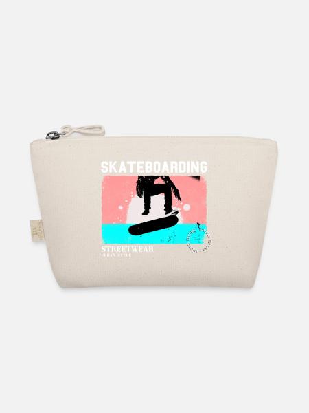 Skateboarding Skate Skater Skateboard Sk8 Vintage - Trousse biologique - nature - Devant