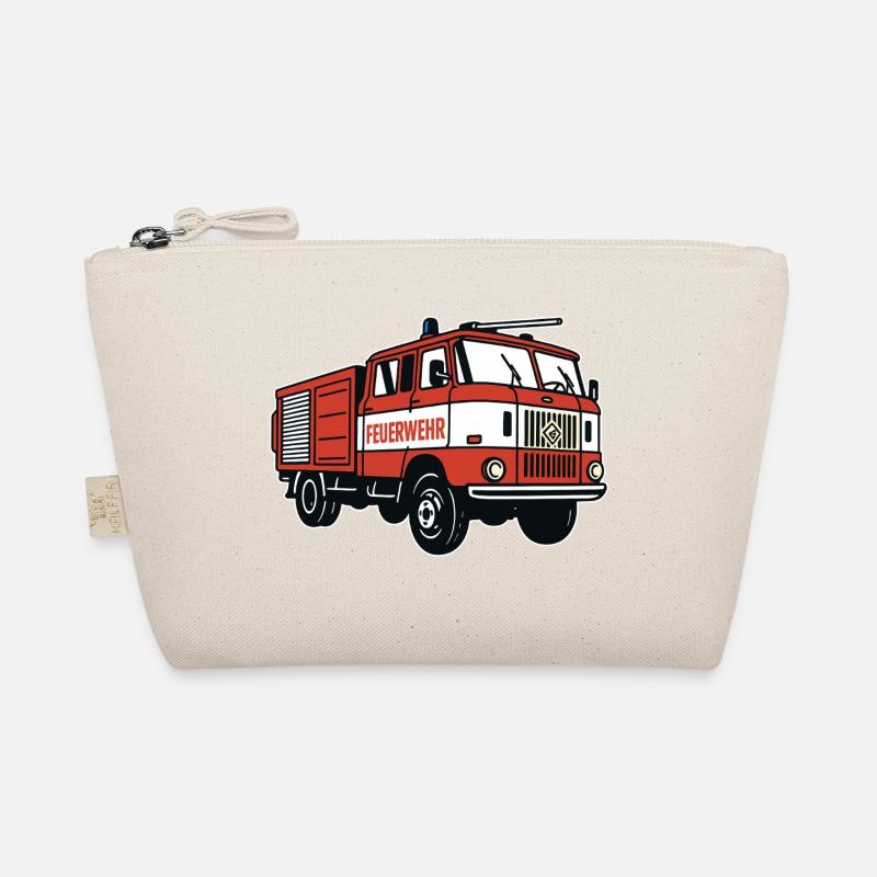W50 Feuerwehrauto Löschfahrzeug - Bio-Täschchen - Natur