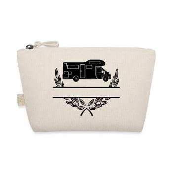 Camper in Kranz und Namensraum - Bio-Täschchen - Natur - Vorne