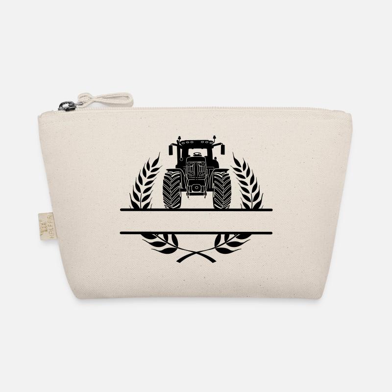 Traktor-Frontansicht im Lorbeerkranz Bio-Täschchen