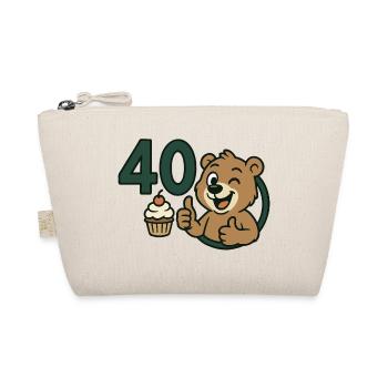 Strong as a bear at 40 - Organic Pouch - nature - Front
