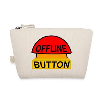 Offline Button – Save Yourself - Organic Pouch - nature - Front