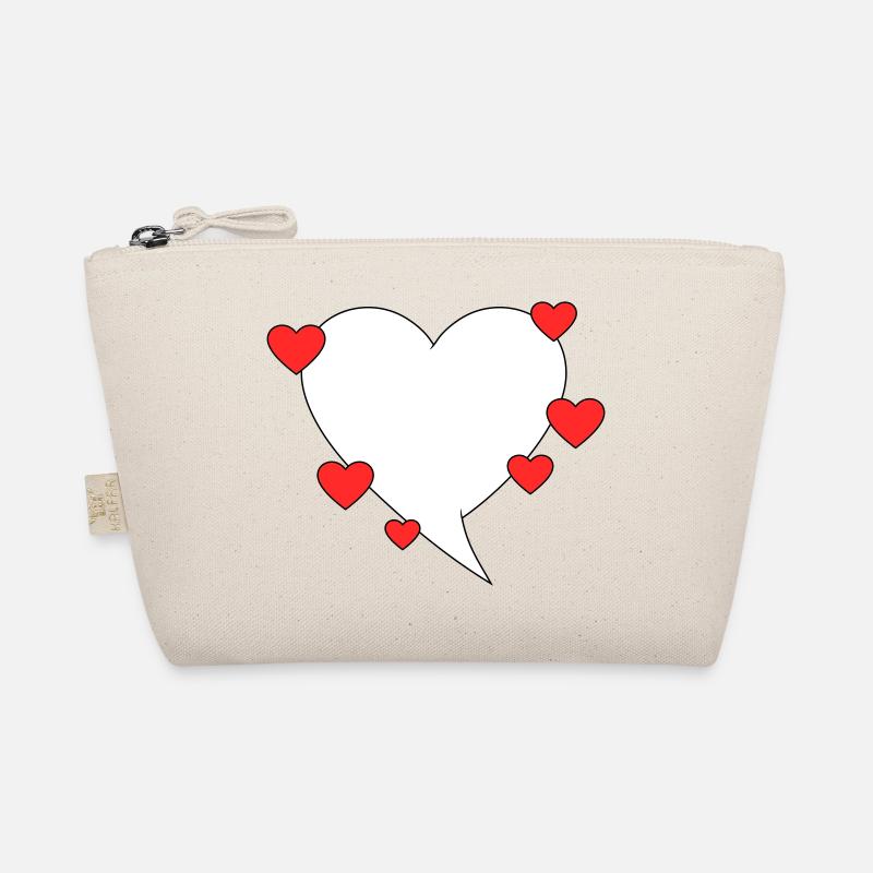 Speech bubble with hearts Organic Pouch