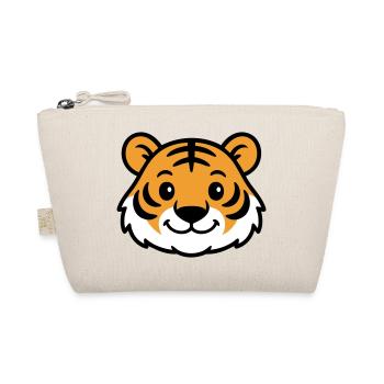 Tiger Gesicht - Bio-Täschchen - Natur - Vorne