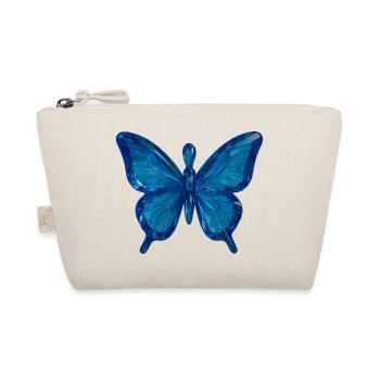 Blue butterfly in a crystal-clear design - Organic Pouch - nature - Front