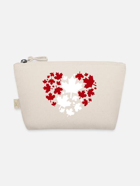 Motif de cœur de feuille d’érable - Trousse biologique - nature - Devant