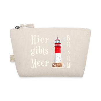 Büsum, Drawing Lighthouse, Here is the sea - Organic Pouch - nature - Front