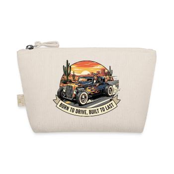 Retro Muscle Car with Sunset - Organic Pouch - nature - Front