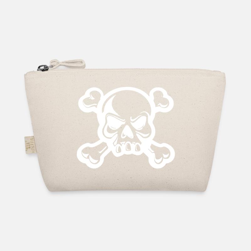 Totenkopf Skelett Knochen Symbol Bio-Täschchen