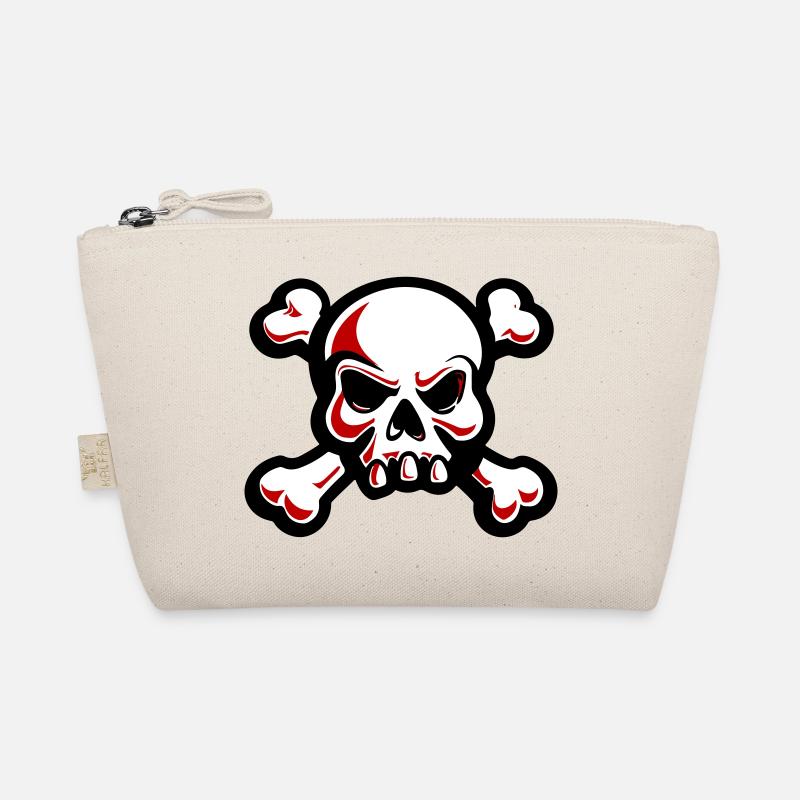 Totenkopf Skelett Knochen Symbol Bio-Täschchen