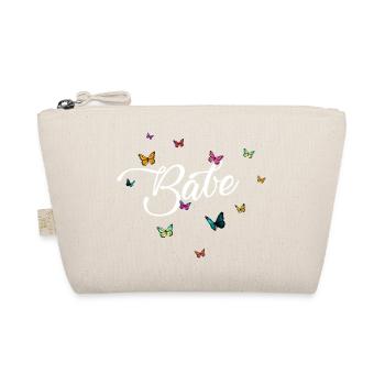 Babe butterfly pattern on dark background - Organic Pouch - nature - Front